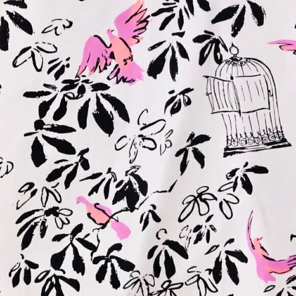 Notations Skirt M Petite Birdcage Print A-Line Tulle - Picture 3 of 6